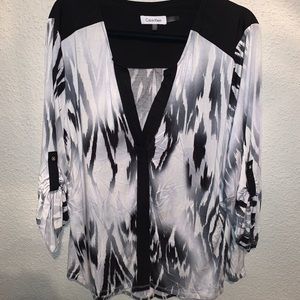 Calvin Klein plus size pleated neck 2XL XXL